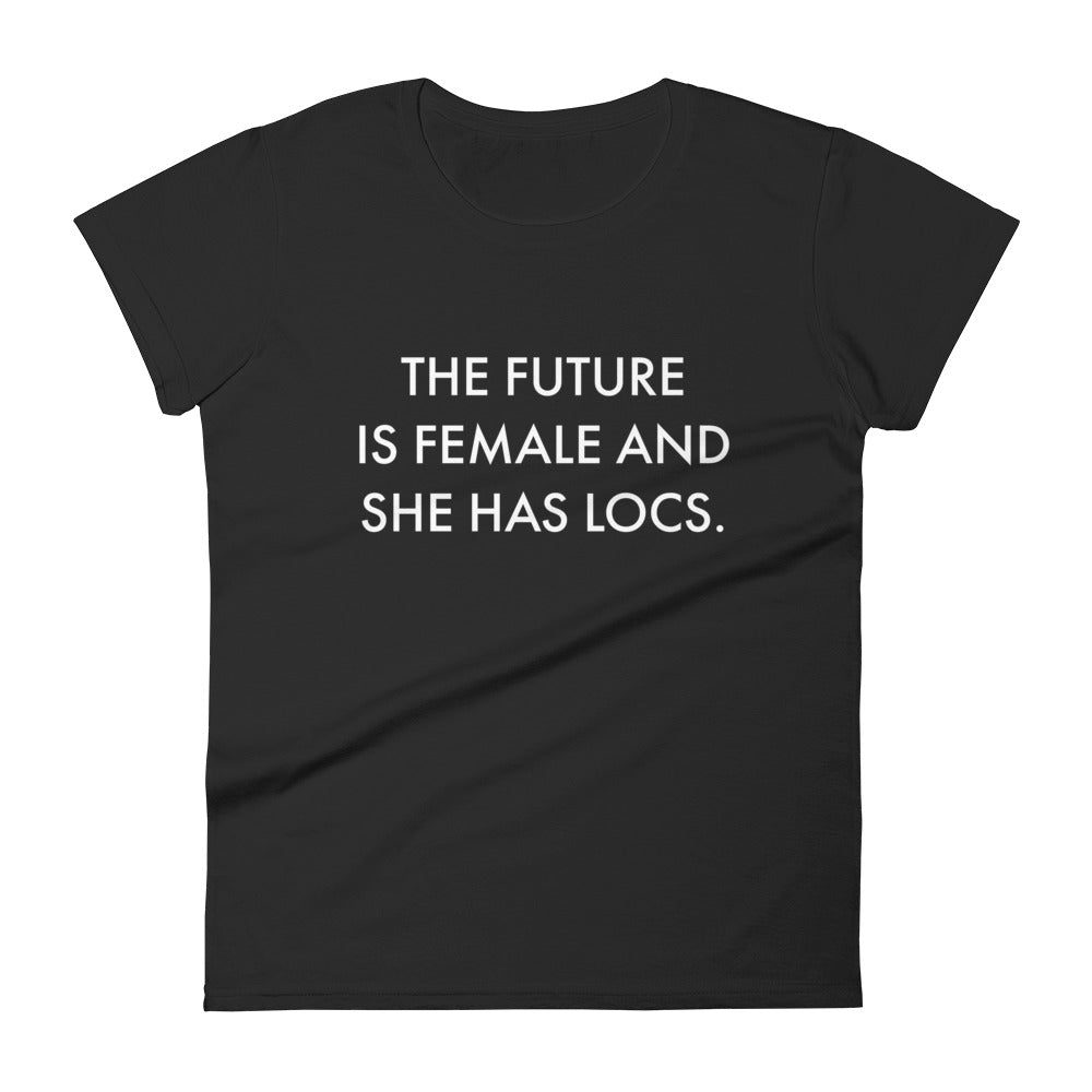 The Future FITTED Black Women's short sleeve t-shirt - Locs and Business